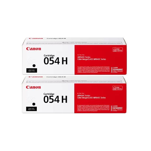 Canon 054 H Black High Yield Toner Cartridge (3028C001), Pack Of 2 - DealJustDeal