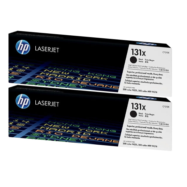 HP 131X Black High Yield Toner Cartridge (CF210X), Pack Of 2 - DealJustDeal