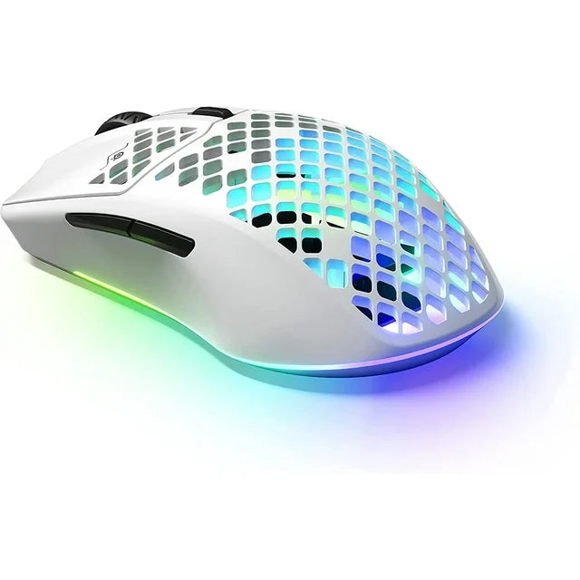 SteelSeries Aerox 3 Super Light Honeycomb Wireless RGB Optical Gaming Mouse - Snow - DealJustDeal