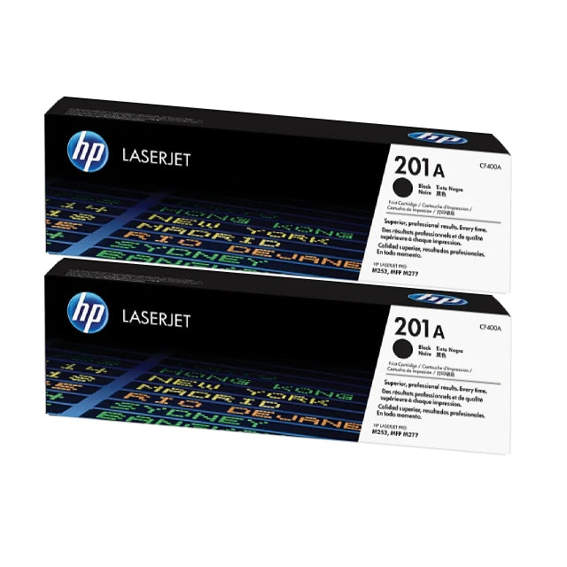 HP 201 Black Standard Yield Toner Cartridge (CF400A), Pack Of 2 - DealJustDeal