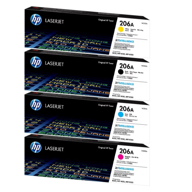 HP 206A Black/Cyan/Magenta/Yellow Standard Yield Toner Cartridge, Pack Of 4 - DealJustDeal