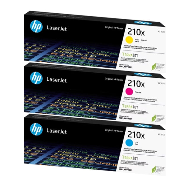 HP 210X Cyan/Magenta/Yellow High Yield Toner Cartridge, Pack Of 3 - DealJustDeal