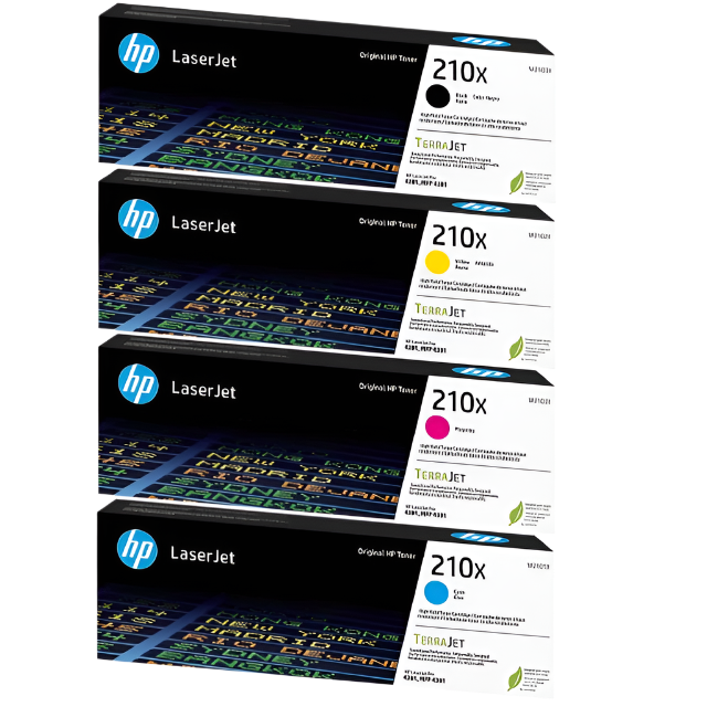 HP 210X Black/Cyan/Magenta/Yellow High Yield Toner Cartridge, Pack Of 4 - DealJustDeal