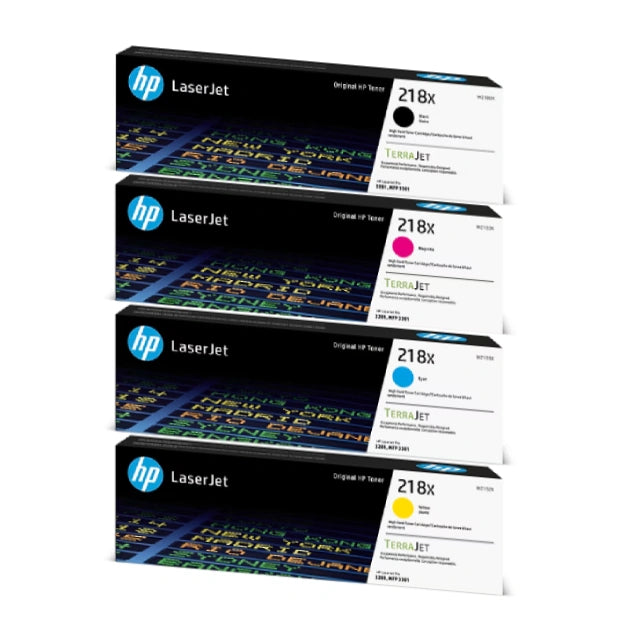 HP 218X Black/Cyan/Magenta/Yellow High Yield Toner Cartridge, Pack Of 4 - DealJustDeal