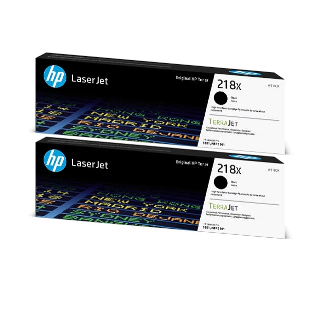 HP 218X Black High Yield Toner Cartridge, Pack Of 2 - DealJustDeal