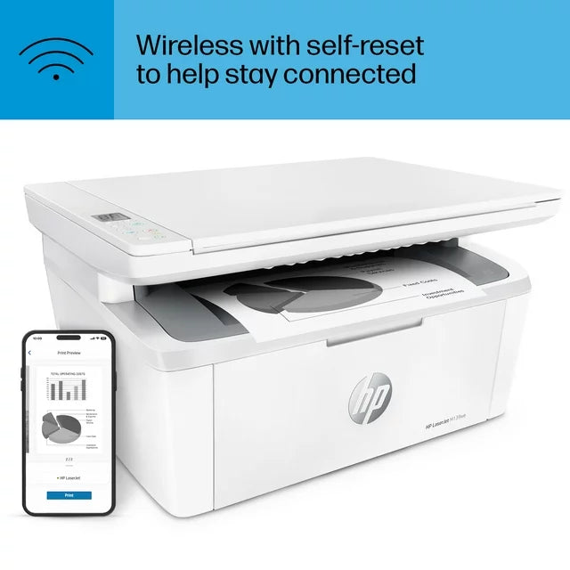 HP LaserJet MFP M139we Wireless Black & White Laser Printer with 6 Months of Instant Ink included with HP+ - DealJustDeal