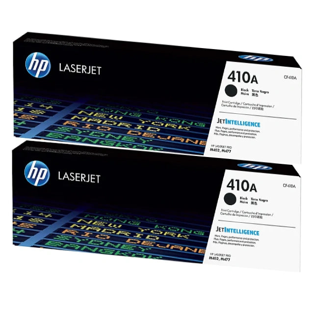 HP 410A Black Standard Yield Toner Cartridge (CF410A), Pack Of 2 - DealJustDeal