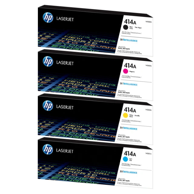 HP 414A Black/Cyan/Magenta/Yellow Standard Yield Toner Cartridge, Pack Of 4 - DealJustDeal