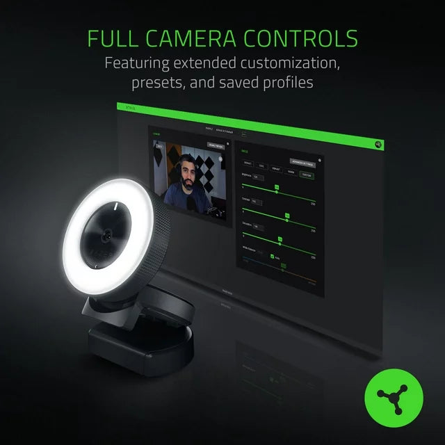 Razer Kiyo Streaming Webcam, Full HD, Auto Focus, Ring Light with Adjustable Brightness - DealJustDeal