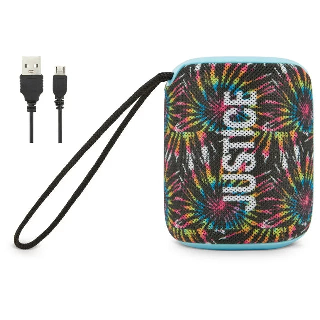 Justice Wireless Speaker- BLACK TIE DYE PRINT - DealJustDeal