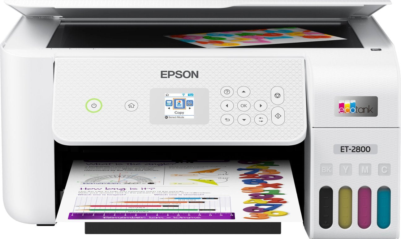 Epson EcoTank ET-2800 Wireless All-in-One Inkjet Printer, White - DealJustDeal