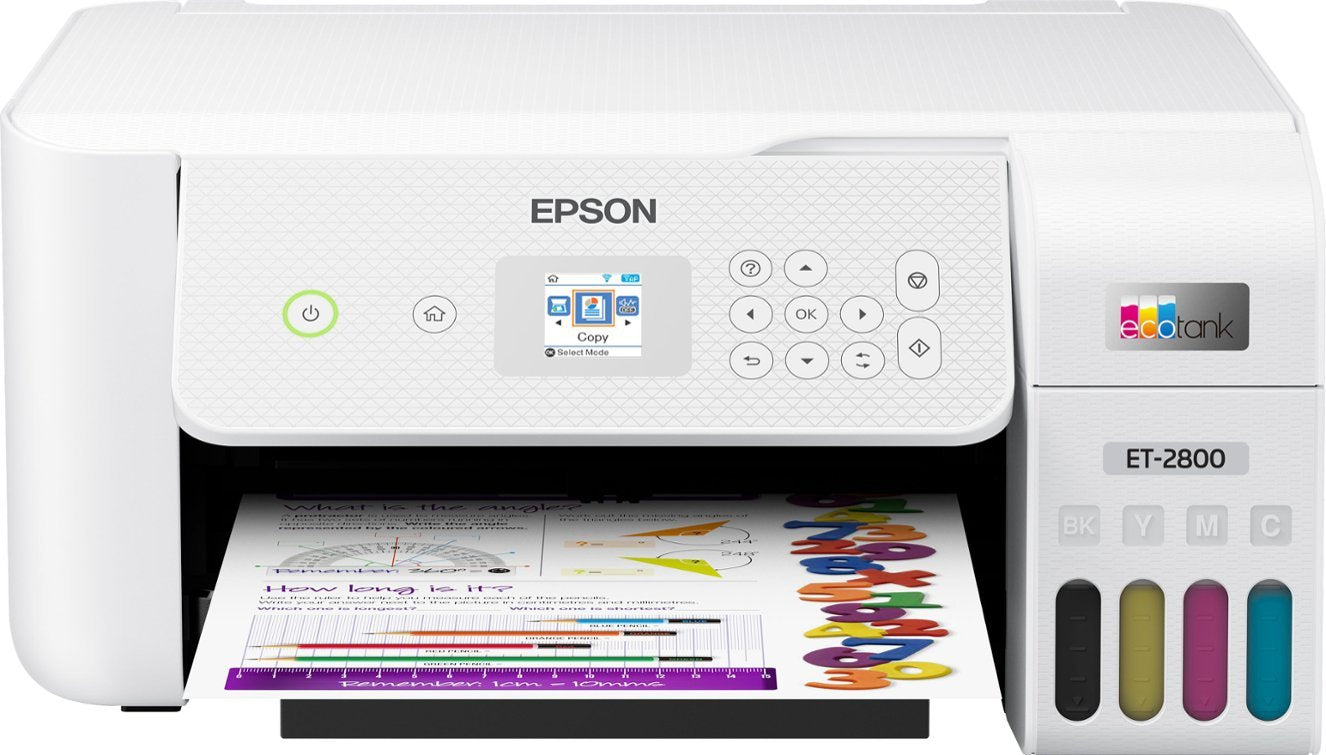 Epson EcoTank ET-2800 Wireless All-in-One Inkjet Printer, White - DealJustDeal