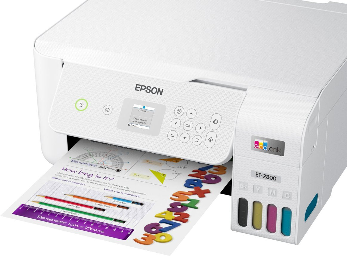 Epson EcoTank ET-2800 Wireless All-in-One Inkjet Printer, White - DealJustDeal