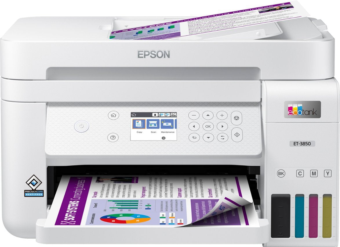 Epson EcoTank ET-3850 Wireless Color All-In-One Inkjet Printer (C11CJ61201) - DealJustDeal