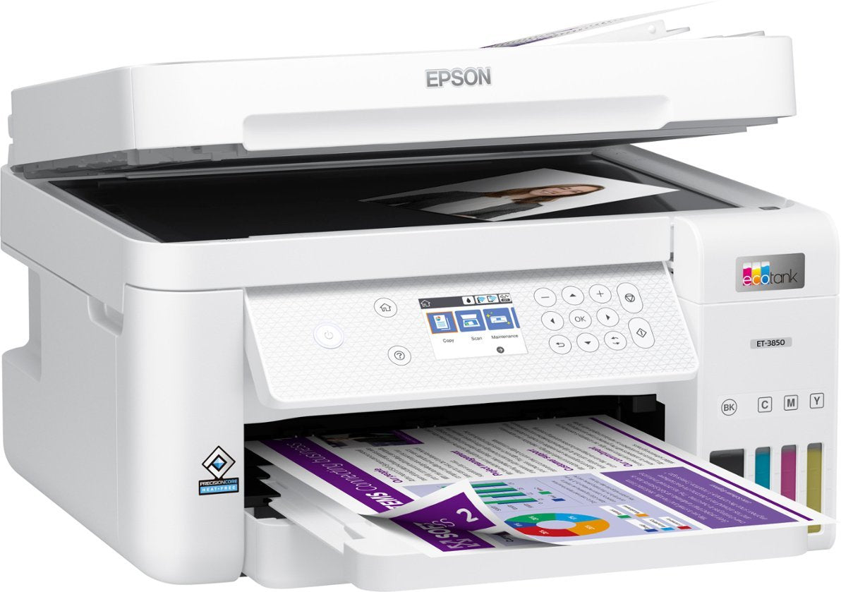 Epson EcoTank ET-3850 Wireless Color All-In-One Inkjet Printer (C11CJ61201) - DealJustDeal