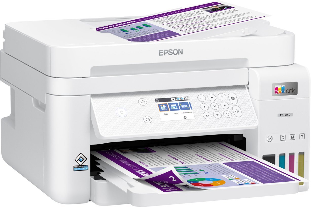 Epson EcoTank ET-3850 Wireless Color All-In-One Inkjet Printer (C11CJ61201) - DealJustDeal