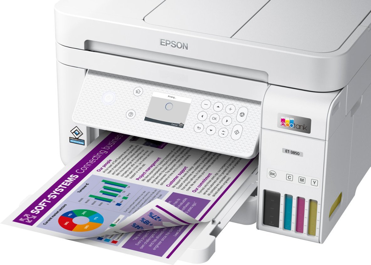 Epson EcoTank ET-3850 Wireless Color All-In-One Inkjet Printer (C11CJ61201) - DealJustDeal