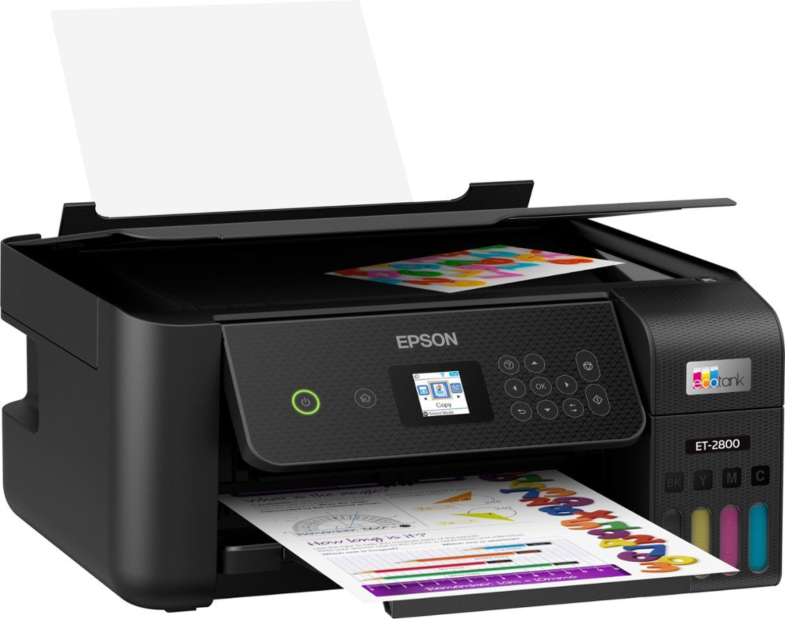 Epson EcoTank ET-2800 Wireless Color All-in-One Inkjet Printer, Black - DealJustDeal