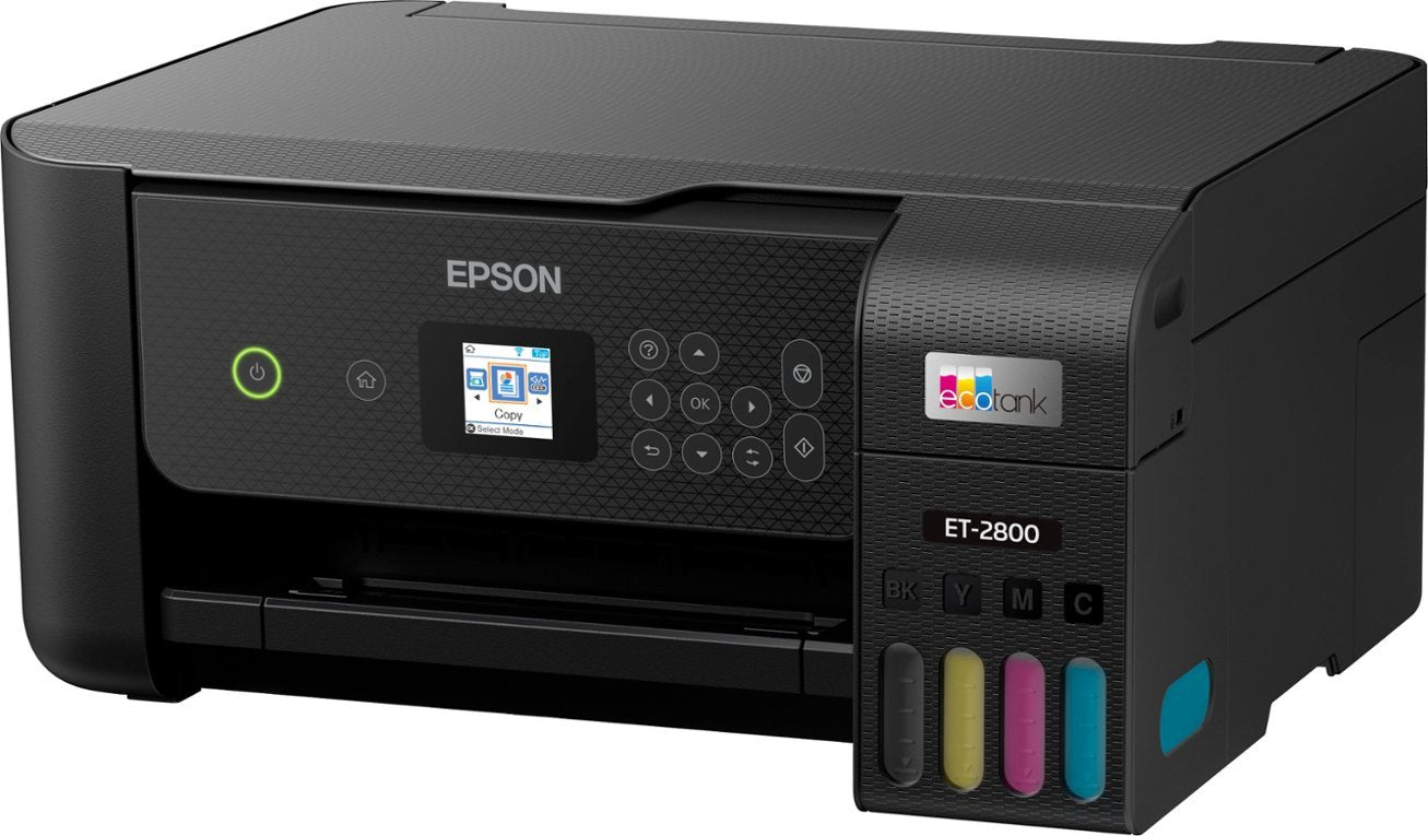 Epson EcoTank ET-2800 Wireless Color All-in-One Inkjet Printer, Black - DealJustDeal