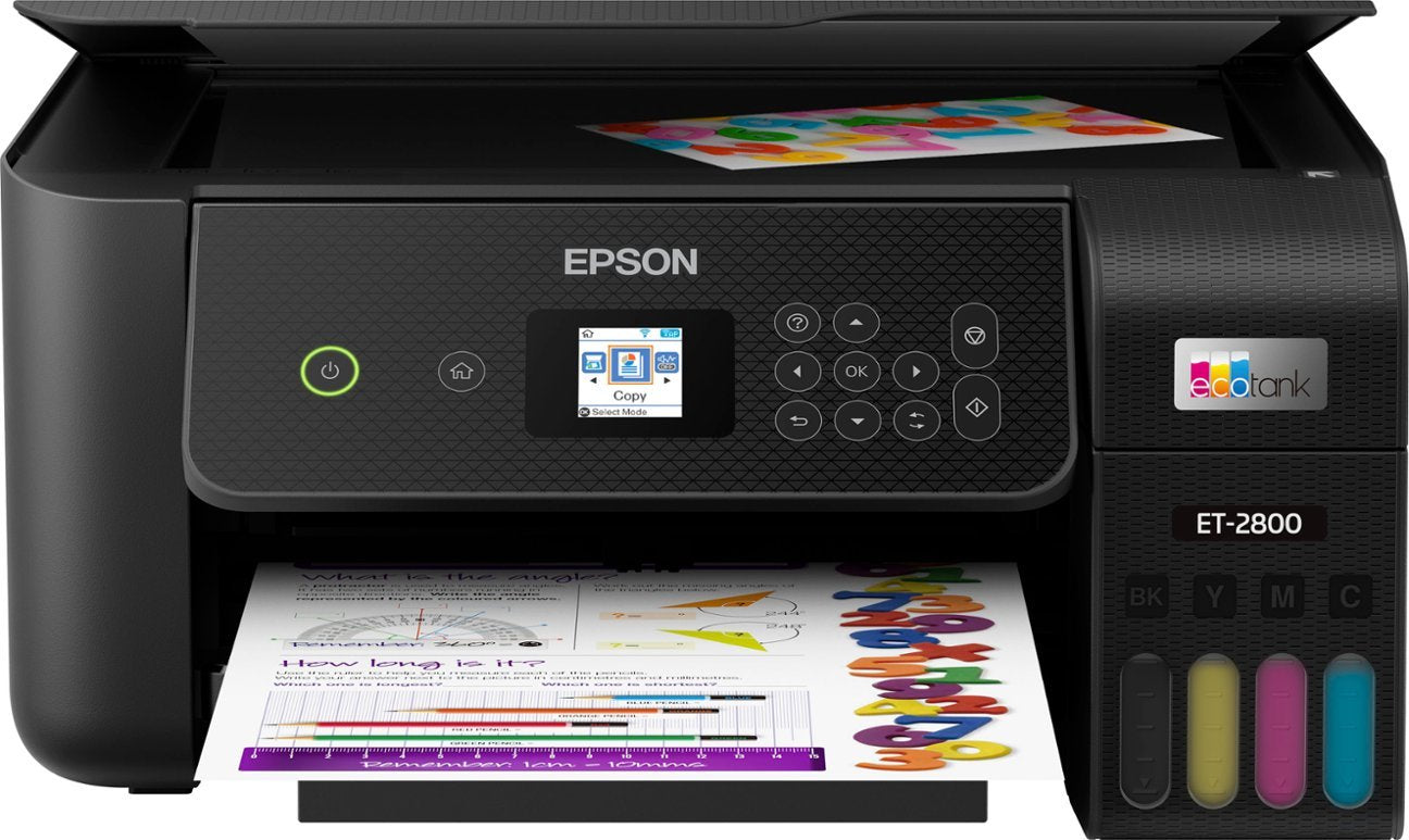 Epson EcoTank ET-2800 Wireless Color All-in-One Inkjet Printer, Black - DealJustDeal