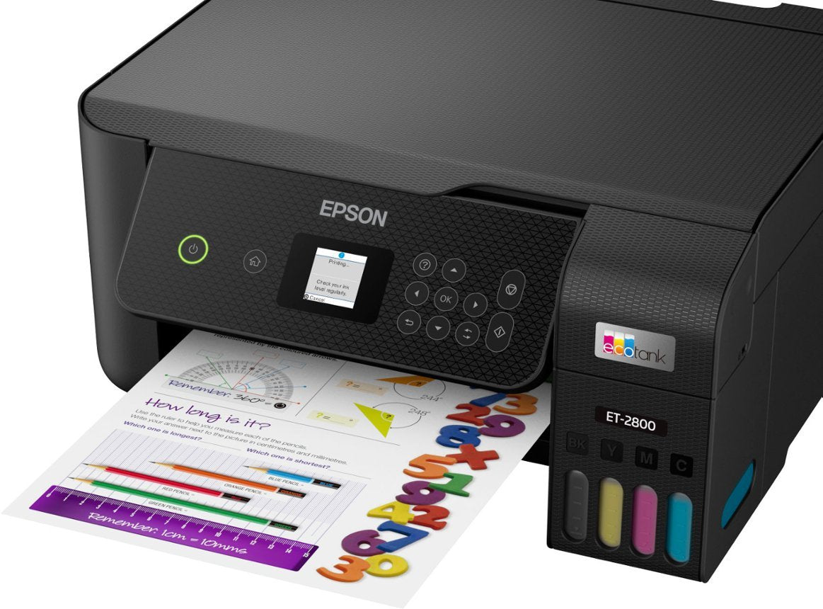 Epson EcoTank ET-2800 Wireless Color All-in-One Inkjet Printer, Black - DealJustDeal