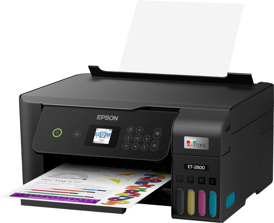 Epson EcoTank ET-2800 Wireless Color All-in-One Inkjet Printer, Black - DealJustDeal