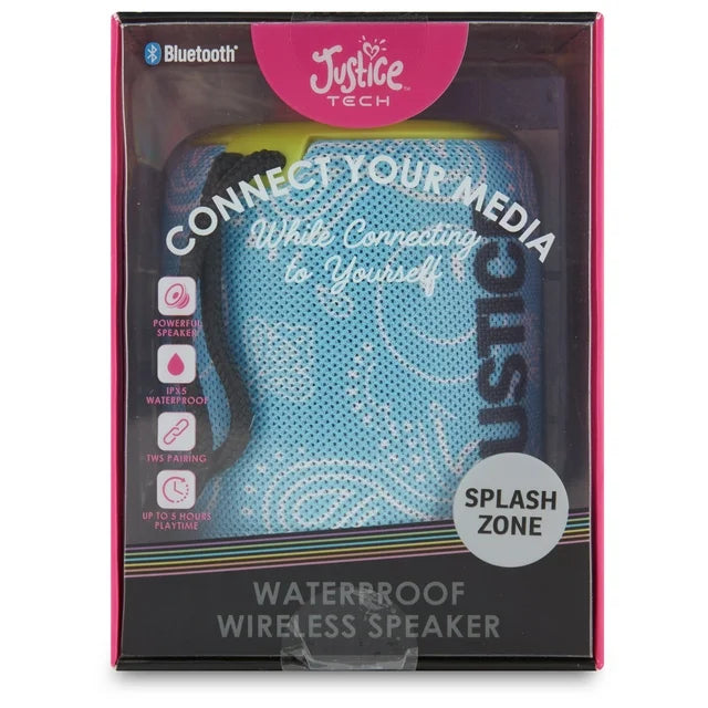 Justice Wireless Speaker- BLUE PAISLEY PRINT - DealJustDeal