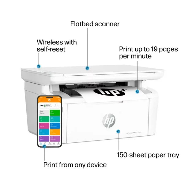 HP LaserJet MFP M139we Wireless Black & White Laser Printer with 6 Months of Instant Ink included with HP+ - DealJustDeal