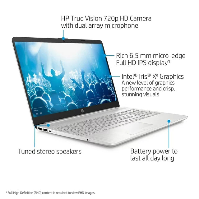 HP 15-dw3005wm 15.6" Laptop, Intel Core i5-1137G7, 8GB RAM, 512GB SSD, Windows 10 Home - DealJustDeal