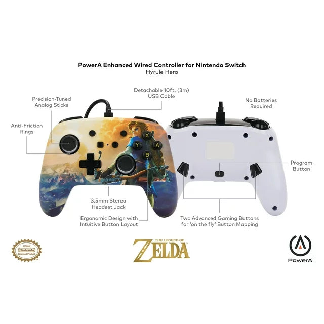 PowerA Enhanced Wired Controller for Nintendo Switch - Hyrule Hero - DealJustDeal