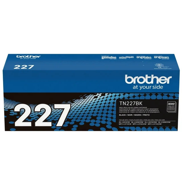 Brother TN-227BK Genuine High Yield Black Printer Toner Cartridge - DealJustDeal