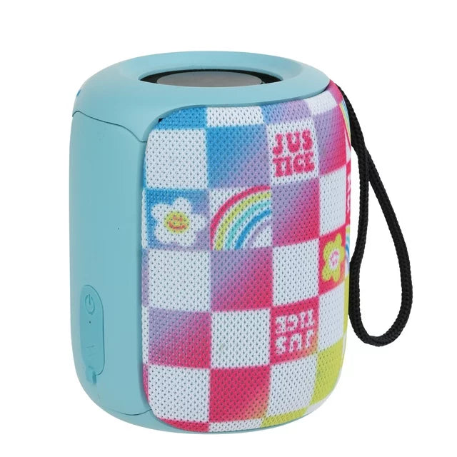 Justice Wireless Speaker-RAINBOW CHEKCBOARD PRINT - DealJustDeal