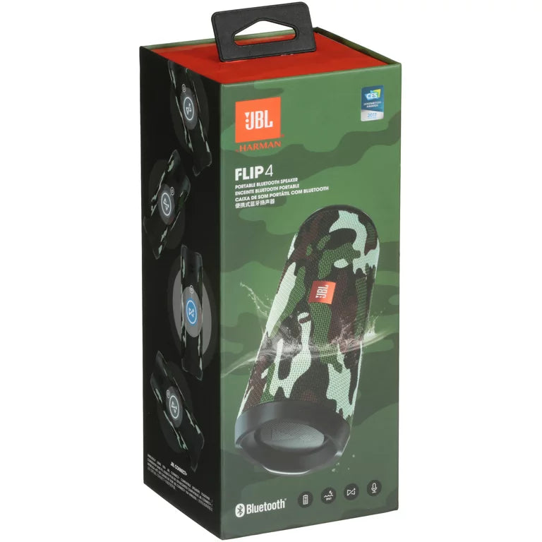 JBL Flip 4 Waterproof Portable Bluetooth Speaker - Camo - DealJustDeal