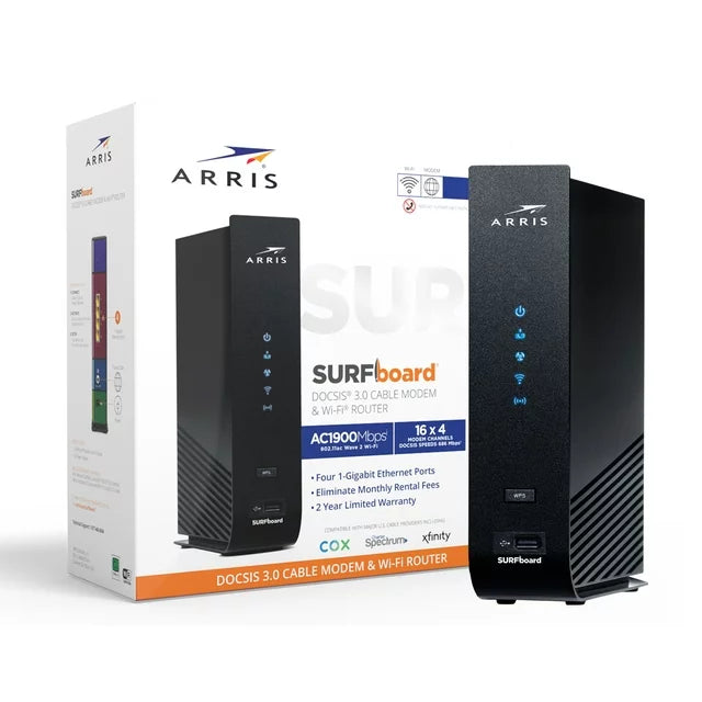 ARRIS SURFboard (16x4) DOCSIS 3.0 Cable Modem/ AC1900 Dual-Band Wi-Fi Router SBG6950AC2 - DealJustDeal