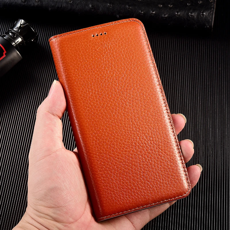 Litchi Grain Genuine Flip Leather Galaxy S Case - DealJustDeal