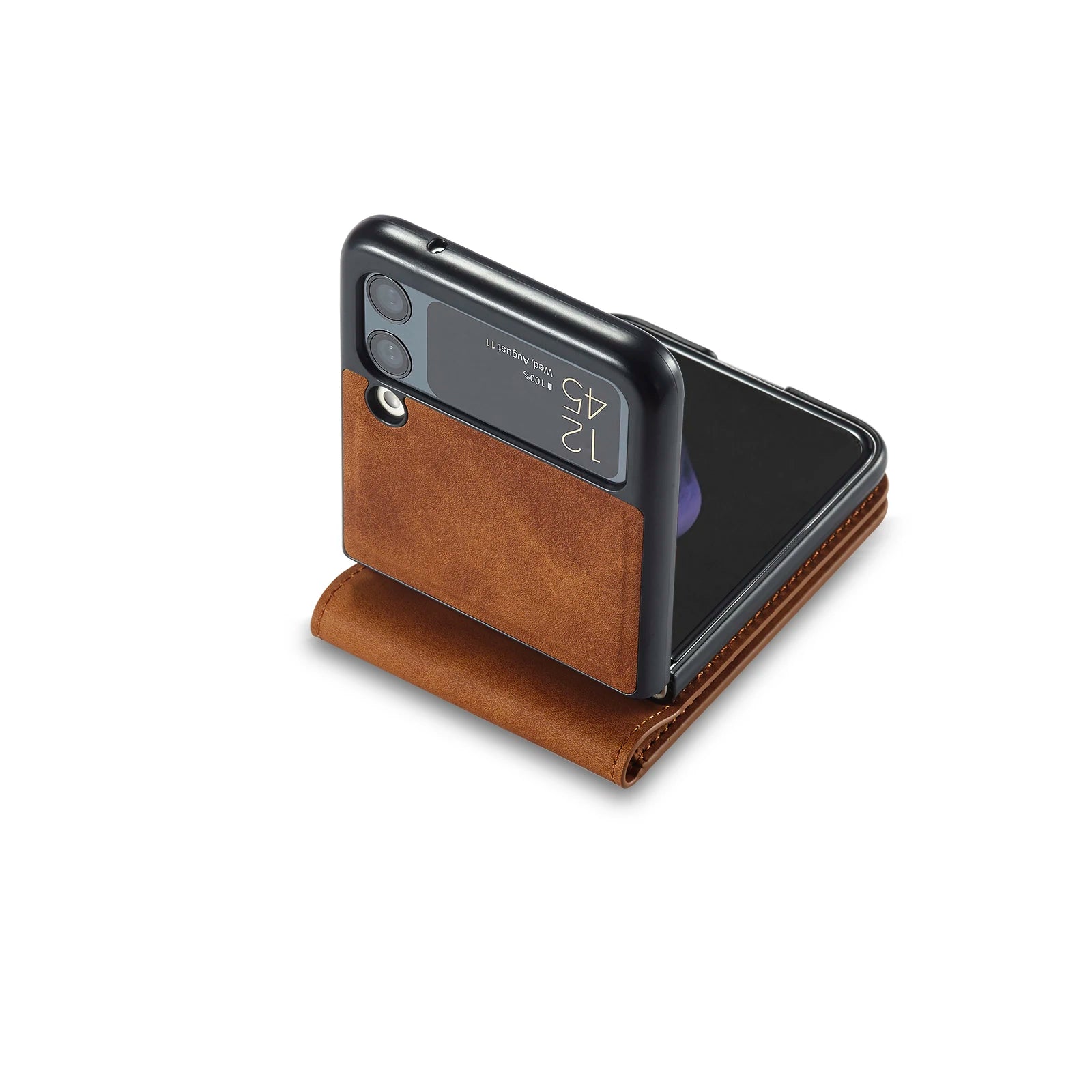 Card Holder Wallet Leather Galaxy Z Flip Case - DealJustDeal