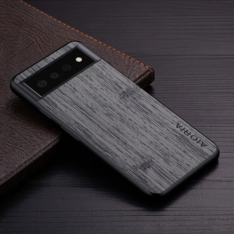 bamboo wood pattern Leather google case - DealJustDeal