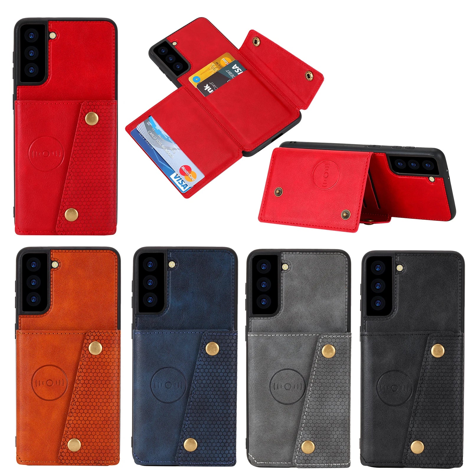 Wallet Card Holder Leather Galaxy Note and S Case - DealJustDeal