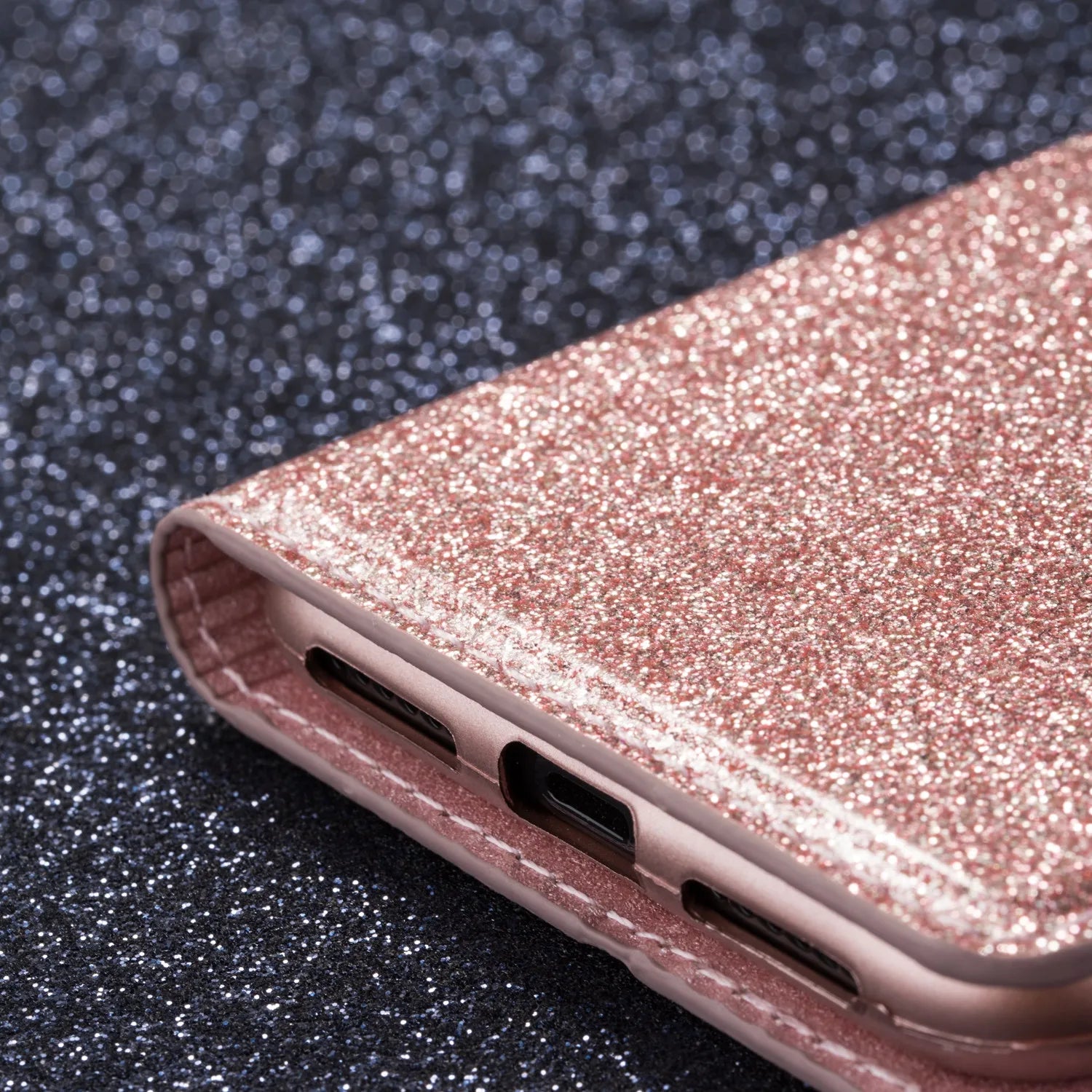 Glitter Magnetic Flip Leather Galaxy A, M and S Case - DealJustDeal