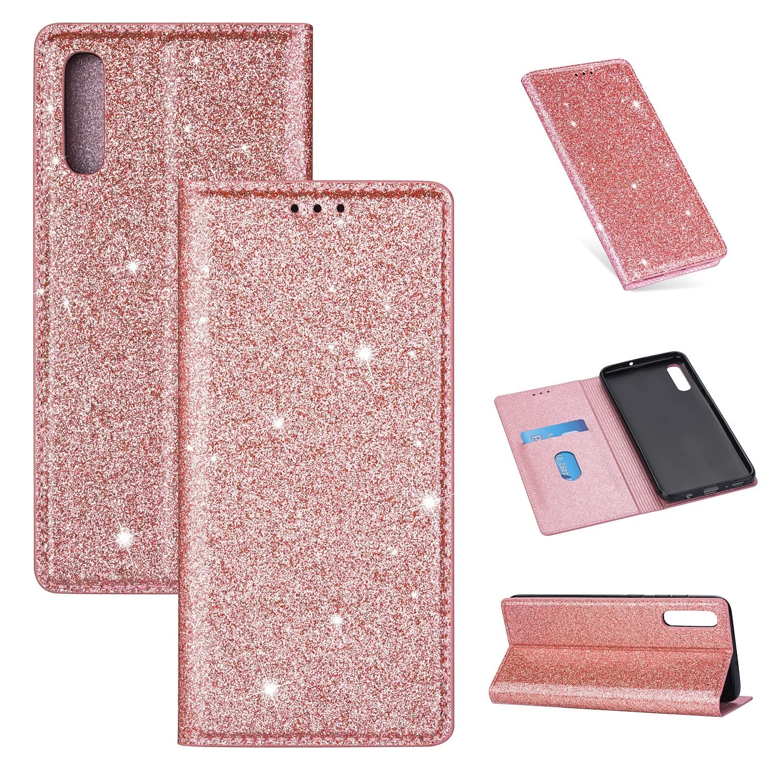 Glitter Magnetic Flip Leather Galaxy A, M and S Case - DealJustDeal