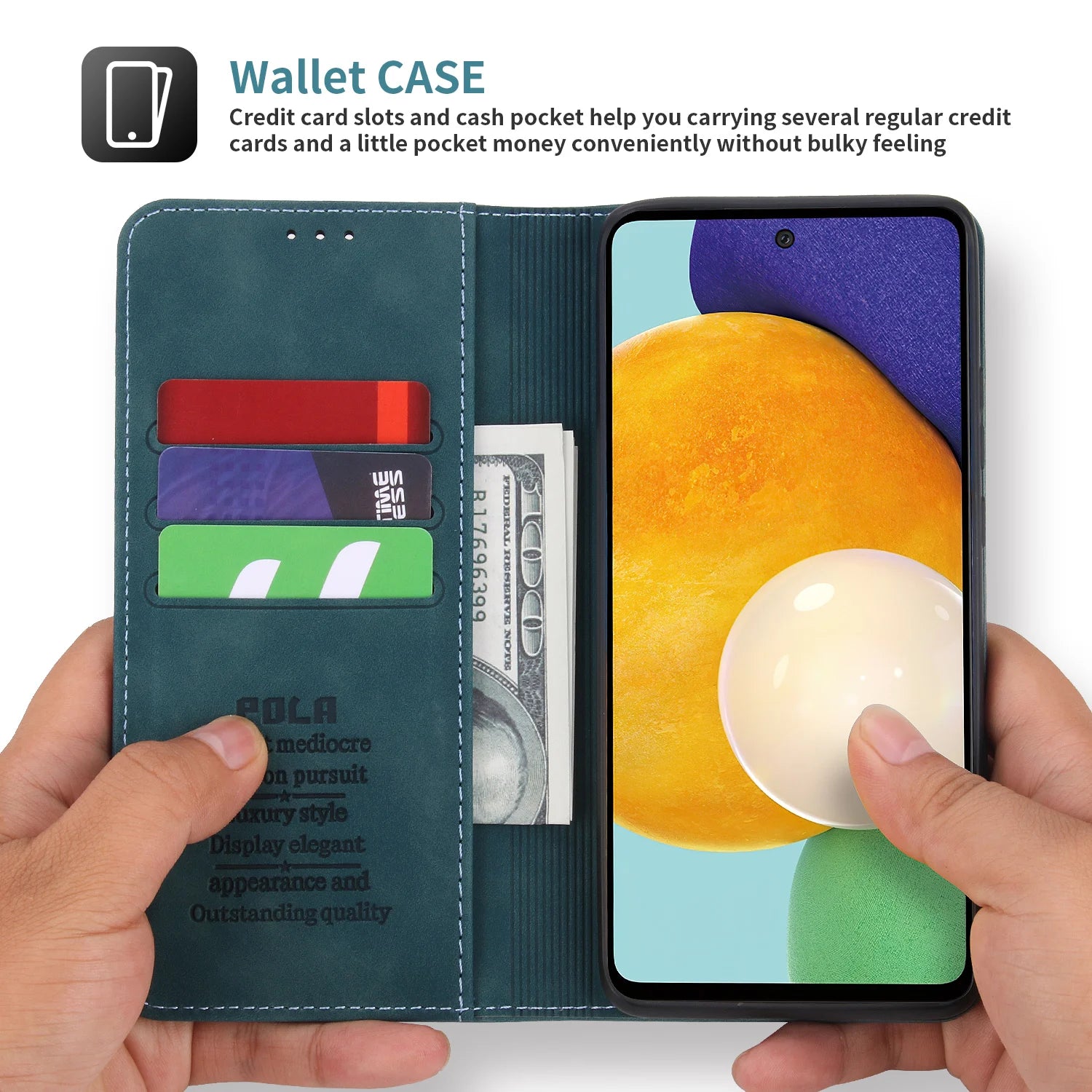 Flip Wallet Leather Galaxy A and M Case - DealJustDeal