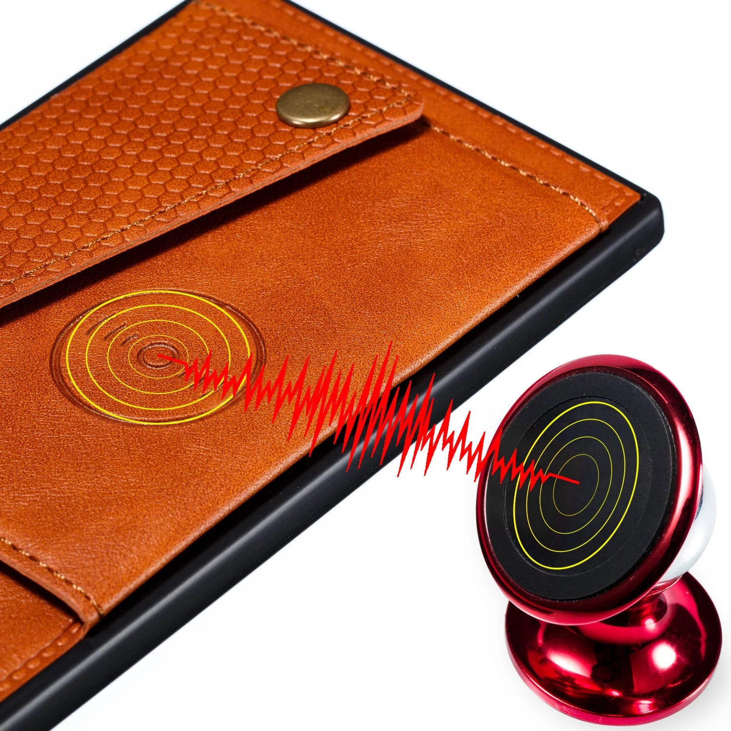 Card Holder Magnetic Leather Galaxy A and M Case - DealJustDeal