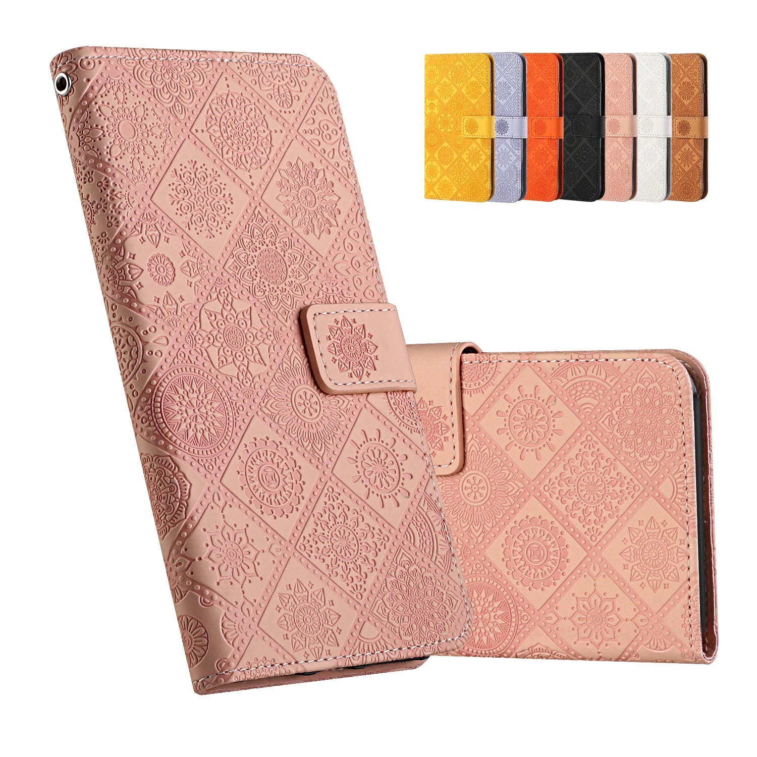 Card Holder Stand  National Pattern Flip Wallet Leather iPhone Case - DealJustDeal