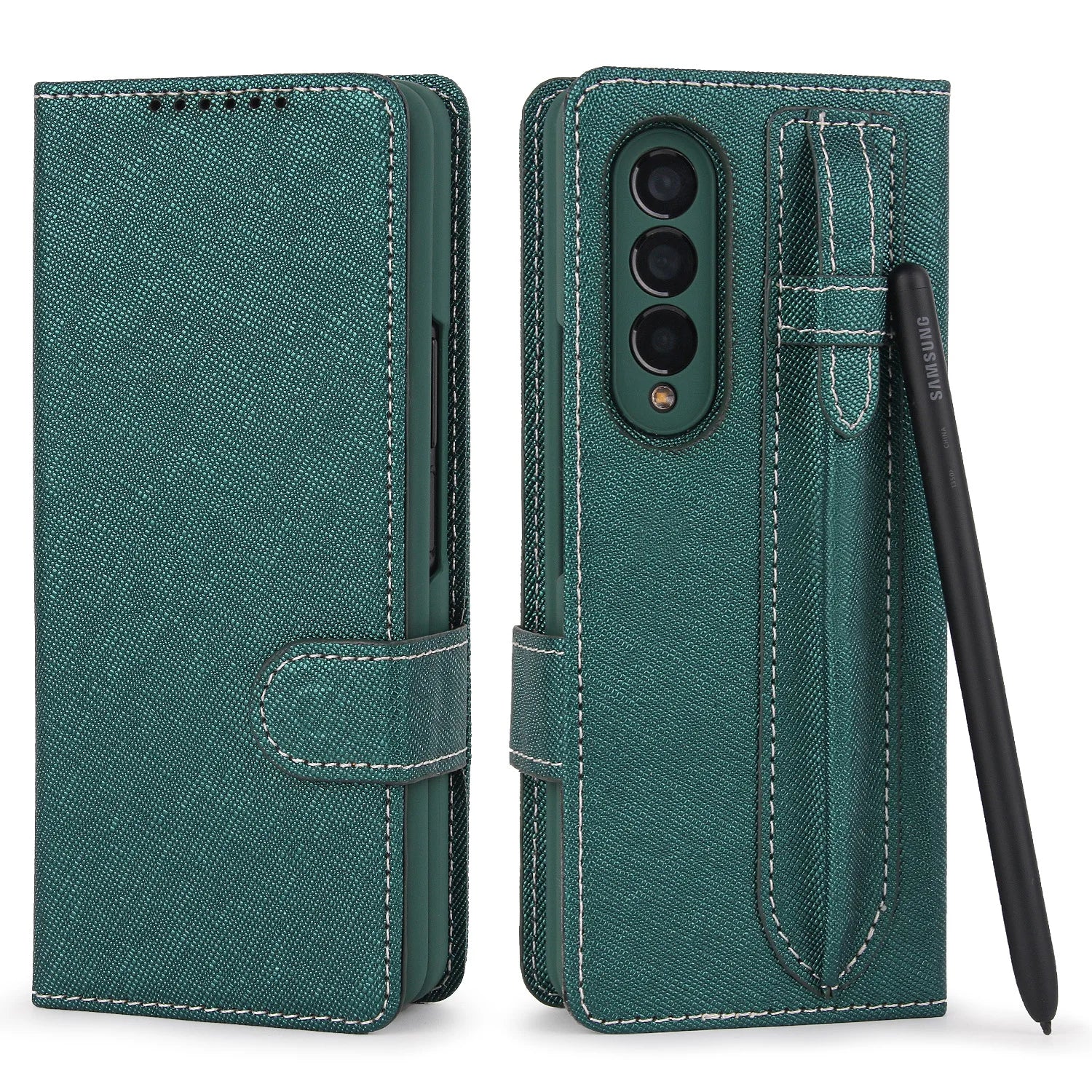 Magnetic Leather Card Slot Wallet Galaxy Z Fold Case - DealJustDeal