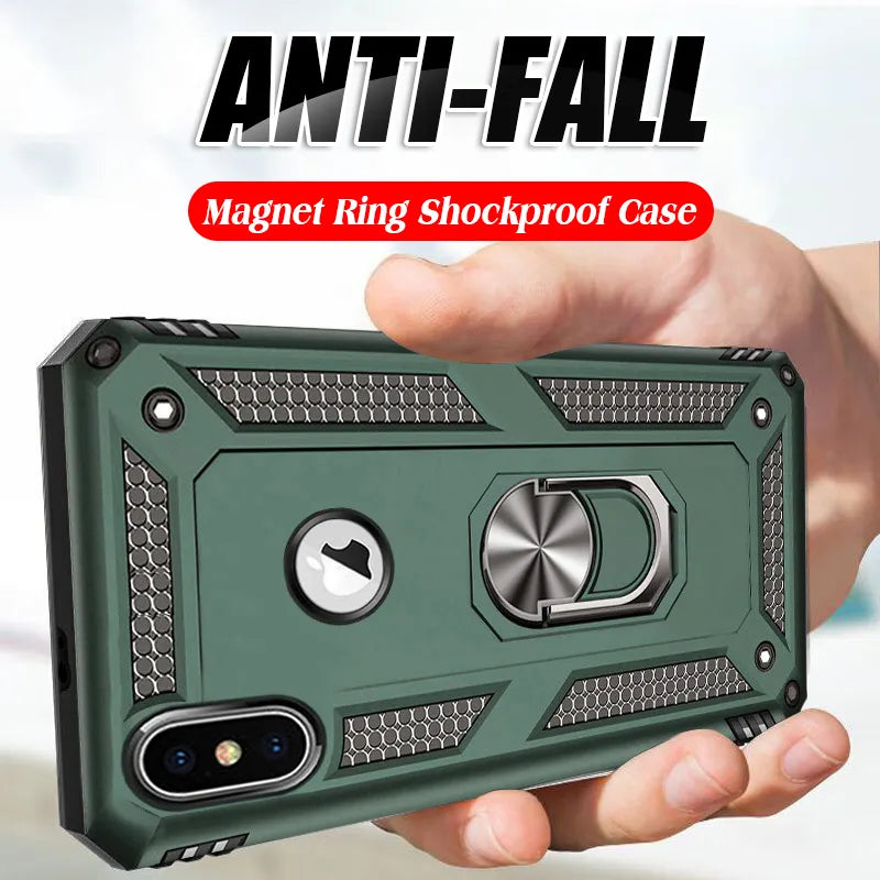 Armor Shockproof Magnet Metal Silicone Bumper iPhone Case - DealJustDeal