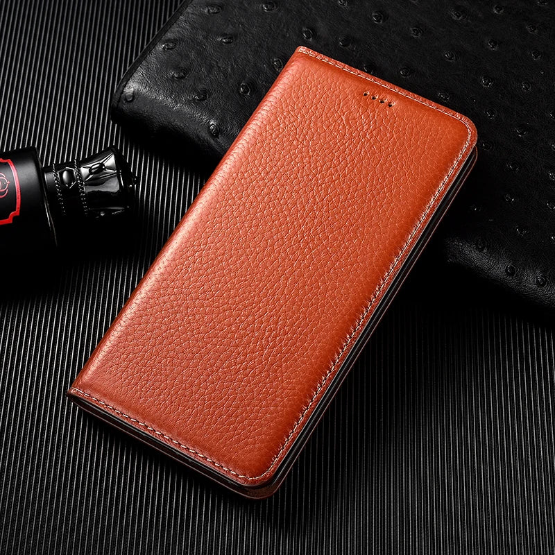 Litchi Grain Genuine Flip Leather Galaxy S Case - DealJustDeal