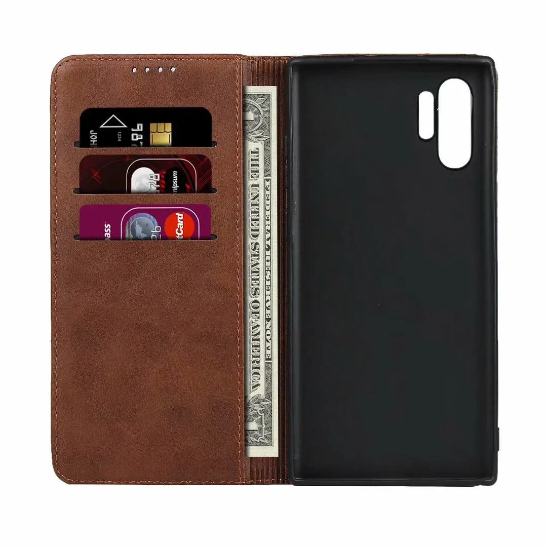 Flip Holster Magnetic Leather Galaxy Note case - DealJustDeal