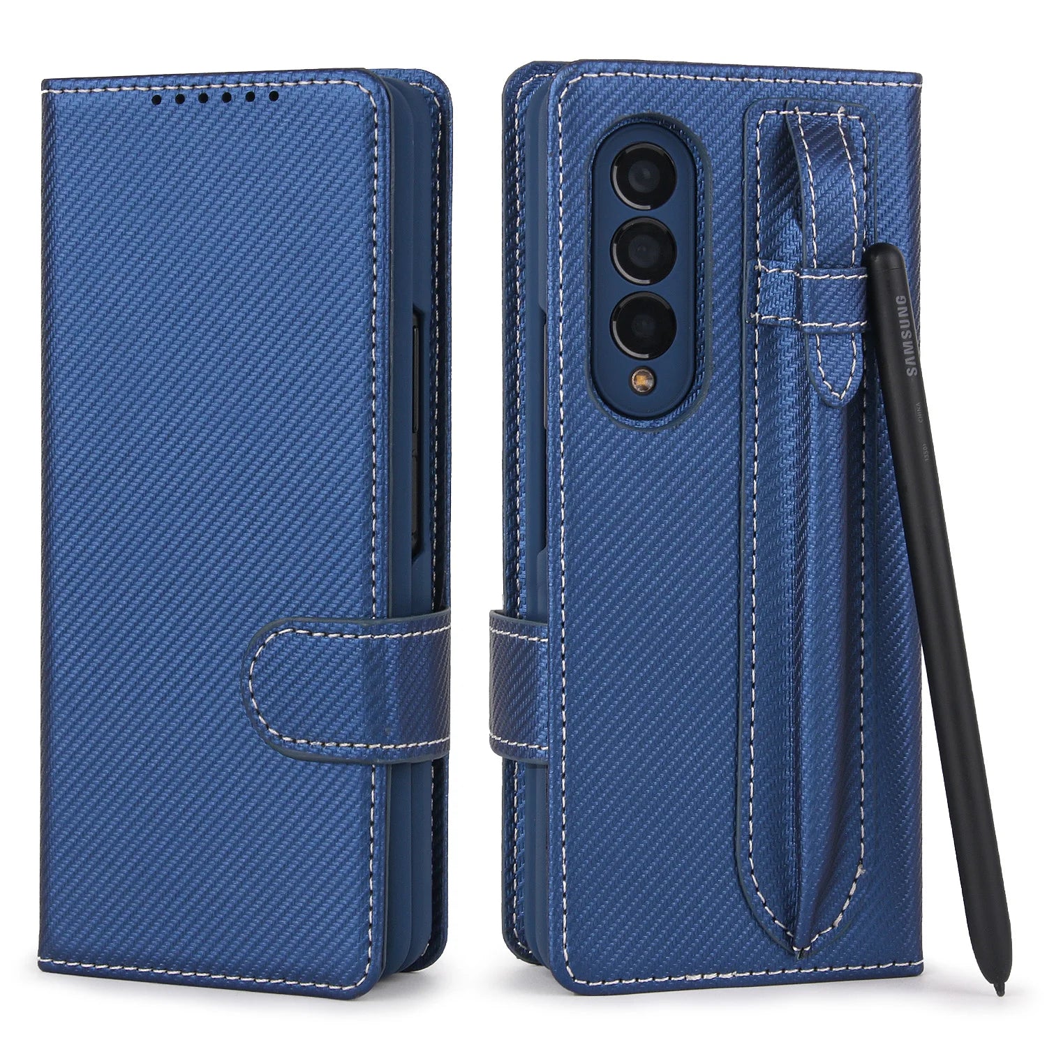 Magnetic Leather Card Slot Wallet Galaxy Z Fold Case - DealJustDeal