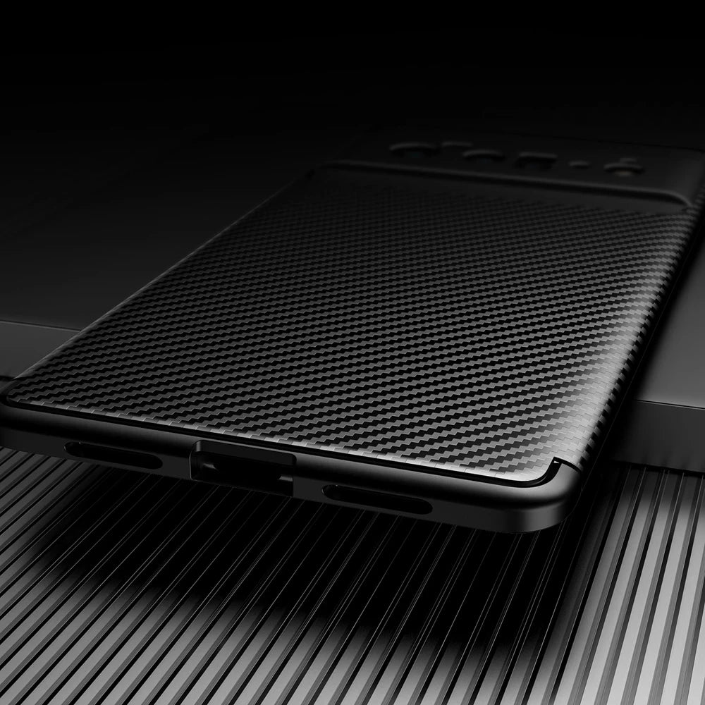 carbon fiber pattern TPU bumper Google Case - DealJustDeal