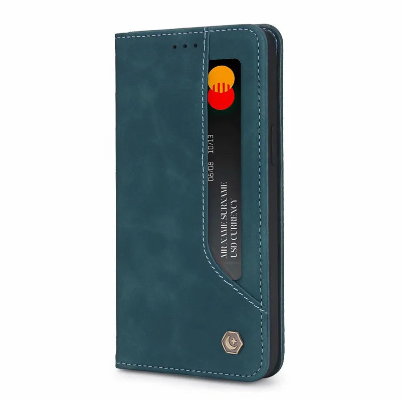 Flip Wallet Leather Galaxy A Case - DealJustDeal